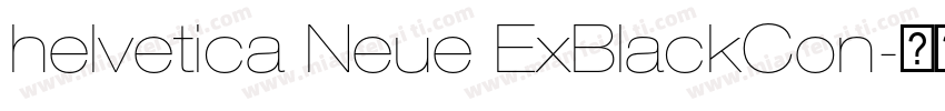 helvetica Neue ExBlackCon字体转换
